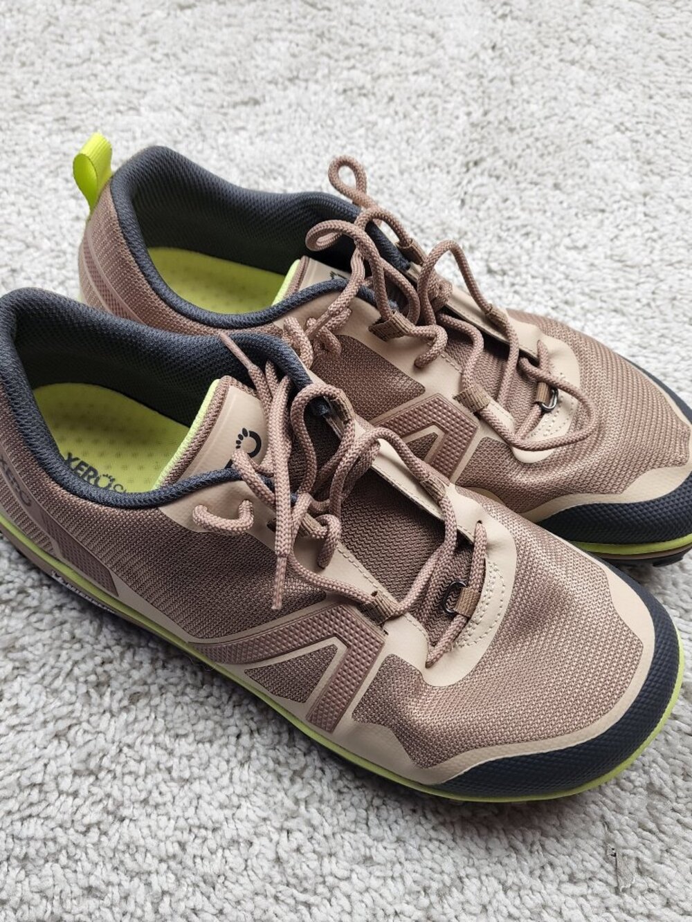 Xero Shoes Scrambler Low EV Men's Hiking Shoes Dark Irish Cream/Sunny Lime 12 US